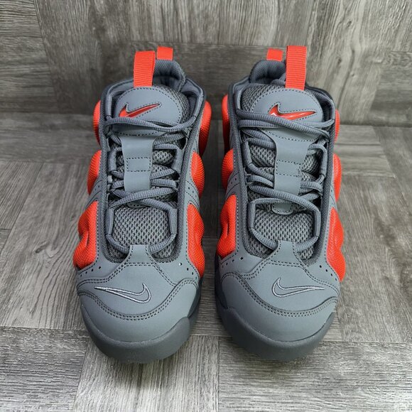 Nike Air Uptempo Men's size 8.5 Grey Crimson Red Shoes FZ3055-002 - Picture 3 of 8